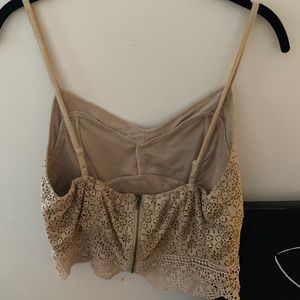 Francesca's Collections Tops - Boutique tan crop top Francesca's Collections Tops - Boutique tan crop top